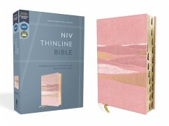 Niv, Thinline Bible, Leathersoft, Pink, Red Letter, Thumb Indexed, Comfort Print - Zondervan