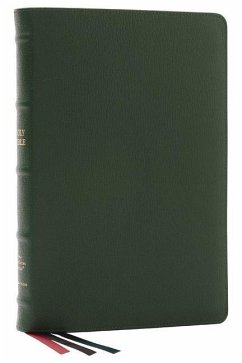 Nkjv, Thinline Reference Bible, Large Print, Premium Goatskin Leather, Green, Premier Collection, Red Letter, Comfort Print - Thomas Nelson