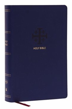 NKJV, End-of-Verse Reference Bible, Personal Size Large Print, Leathersoft, Blue, Red Letter, Thumb Indexed, Comfort Print - Thomas Nelson