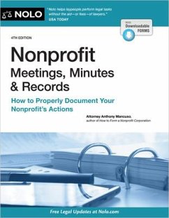 Nonprofit Meetings, Minutes & Records: How to Properly Document Your Nonprofit's Actions - Mancuso, Anthony