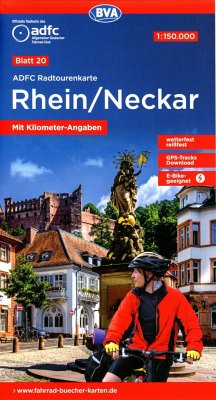 ADFC-Radtourenkarte 20 Rhein /Neckar 1:150.000, reiß- und wetterfest, GPS-Tracks Download