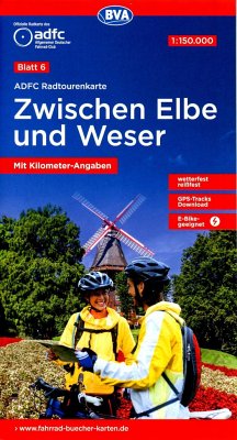 ADFC-Radtourenkarte 6 Zwischen Elbe und Weser 1:150.000, reiß- und wetterfest, GPS-Tracks Download