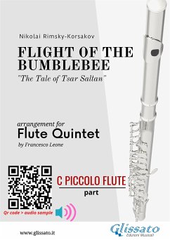 C piccolo Flute part: Flight of The Bumblebee for Flute Quintet (fixed-layout eBook, ePUB) - Rimsky-Korsakov, Nikolai; cura di Francesco Leone, a