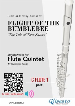 C Flute 1 part: Flight of The Bumblebee for Flute Quintet (fixed-layout eBook, ePUB) - Rimsky-Korsakov, Nikolai; cura di Francesco Leone, a