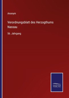 Verordnungsblatt des Herzogthums Nassau - Anonym