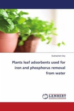 Plants leaf adsorbents used for iron and phosphorus removal from water