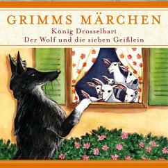 Grimms Märchen, König Drosselbart/ Der Wolf und die sieben Geißlein (MP3-Download) - Hardey, Evelyn