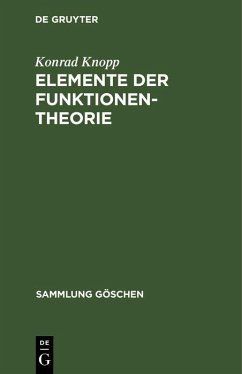 Elemente der Funktionentheorie (eBook, PDF) - Knopp, Konrad