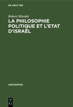 Cover La philosophie politique et l'Etat d'Israël (eBook, PDF)
