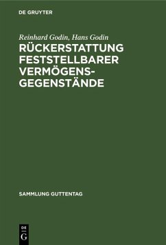 Cover Rückerstattung feststellbarer Vermögensgegenstände (eBook, PDF)