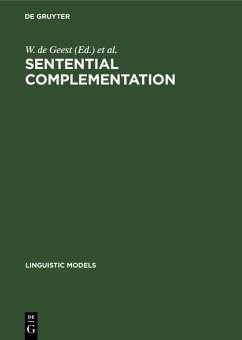 Sentential Complementation (eBook, PDF)