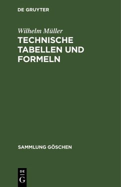 Technische Tabellen und Formeln (eBook, PDF) - Müller, Wilhelm