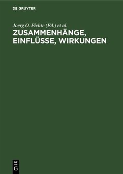 Cover Zusammenhänge, Einflüsse, Wirkungen (eBook, PDF)