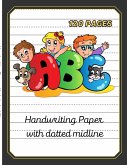 Handwriting paper with dotted midline-8.5&quote;x11&quote; 120 pages