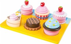 small foot 10149 - Schneide-Cupcakes und Torten, Holz, 13-teilig, Brett-Maße: 19x16cm