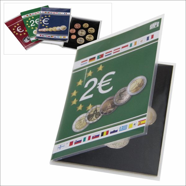 Münz-Karte und Schutzfolie für 5 Stück 2-Euromünzen