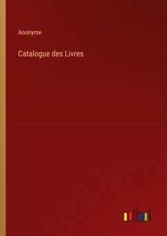 Cover Catalogue des Livres