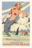 The Vintage Journal Greetings from Manhattan Beach, Mermaid