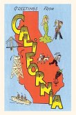 The Vintage Journal Greetings from California, Cartoon