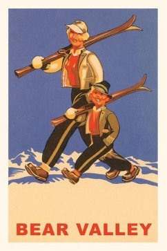 The Vintage Journal Mom and Boy with Skis on Shoulders, Bear Valley