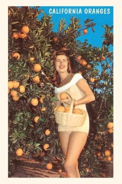 The Vintage Journal Woman with Oranges in Basket, California