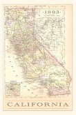 The Vintage Journal 1893 Map of California