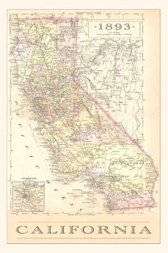 The Vintage Journal 1893 Map of California