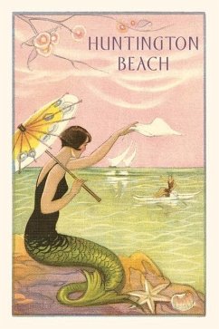The Vintage Journal Mermaid with Parasol, Huntington Beach