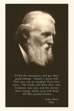 The Vintage Journal John Muir Photo with Quote