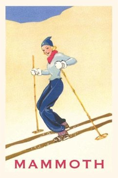 The Vintage Journal Woman Skiing Down Hill, Mammoth