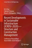 Recent Developments in Sustainable Infrastructure (ICRDSI-2020)—Structure and Construction Management (eBook, PDF)