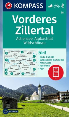 KOMPASS Wanderkarte 28 Vorderes Zillertal 1:50.000