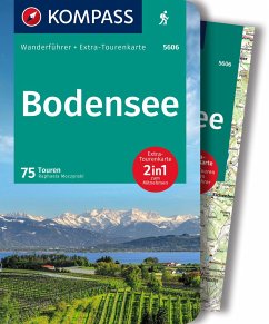 KOMPASS Wanderführer Bodensee, 75 Touren mit Extra-Tourenkarte - Baumann, Franziska