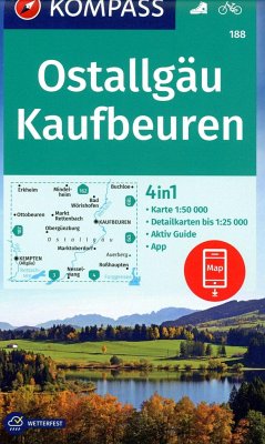 KOMPASS Wanderkarte 188 Ostallgäu, Kaufbeuren 1:50.000