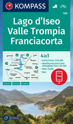 KOMPASS Wanderkarte 106 Lago d'Iseo, Valle Trompia, Franciacorta 1:50.000