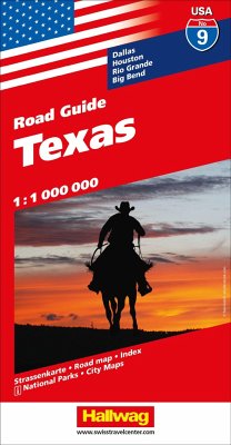Cover Hallwag Strassenkarte USA, Texas 1:1 Mio.