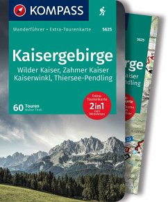 KOMPASS Wanderführer Kaisergebirge, 60 Touren mit Extra-Tourenkarte - Theil, Walter