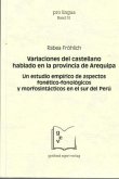 Variaciones del castellano hablado en la provincia de Arequipa