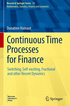 Continuous Time Processes for Finance - Hainaut, Donatien