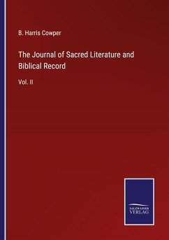 The Journal of Sacred Literature and Biblical Record - Cowper, B. Harris