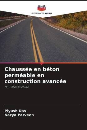 Chaussée en béton perméable en construction avancée