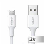 2x1 UGREEN Lightning To USB-A 2.0 Cable 1m white