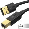 2x1 UGREEN USB-A To BM Print Cable 3m - Bild 1