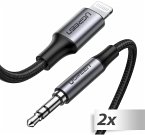 2x1 UGREEN Lightning To 3.5mm Adapter Cable 1m