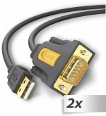 2x1 UGREEN USB auf RS232 Seriell Kabel USB Seriell DB9