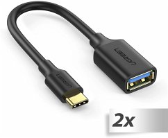 2x1 UGREEN Type-C USB 3.0 Konverter Adapter schwarz 150mm