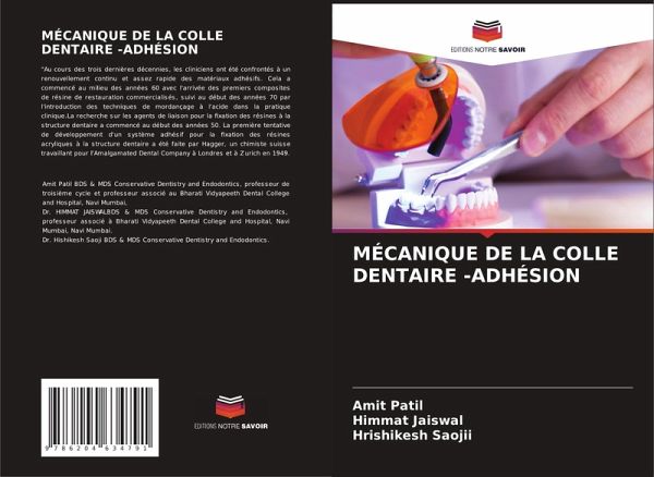 MÉCANIQUE DE LA COLLE DENTAIRE -ADHÉSION