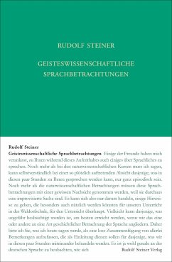 Geisteswissenschaftliche Sprachbetrachtungen - Steiner, Rudolf