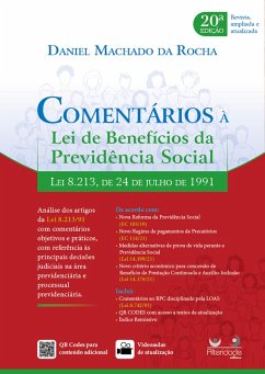 Comentários à Lei de Benefícios da Previdência Social 20 Ed. (2022) (eBook, ePUB) - Rocha, Daniel Machado da