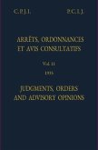 Permanent Court of International Justice, Judgments, Orders and Advisory Opinions